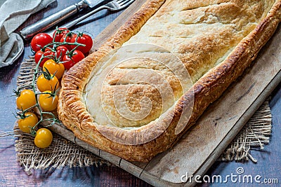 Vegan mushroom Wellington Stock Photo