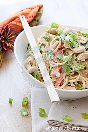 Vegan Pad Thai Stock Photo