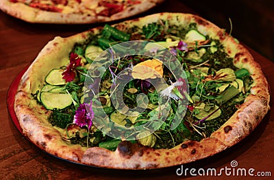 Vegan pizza Stock Photo