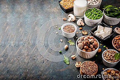 Vegan protein sources Stock Photo