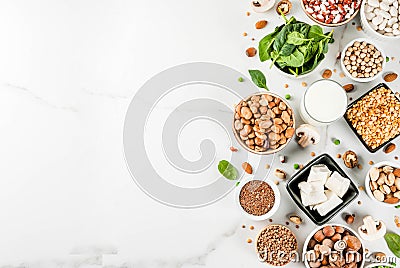 Vegan protein sources Stock Photo