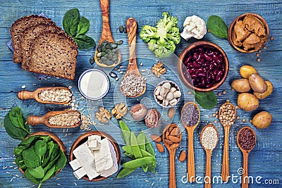 Vegan protein sources Stock Photo