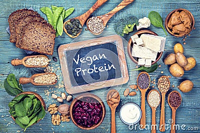 Vegan protein sources Stock Photo