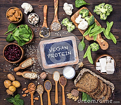 Vegan protein sources Stock Photo