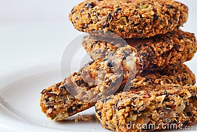 Vegan quinoa and bean burgers Stock Photo