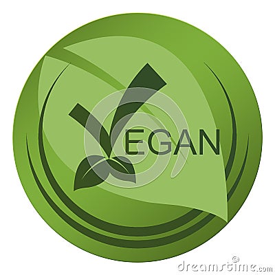 Vegan seal Cartoon Illustration