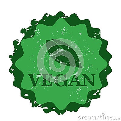 Vegan Seal stamp Vector Illustration