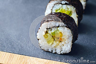 Vegan sushi rolls Stock Photo