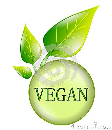 Vegan symbol isolated Stock Photo