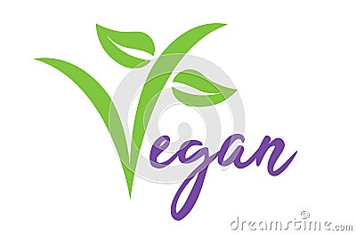 Vegan vector illustration symbol Vector Illustration