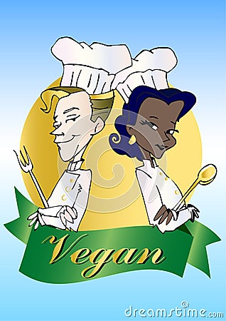 Vegan / vegetarian series Vector Illustration