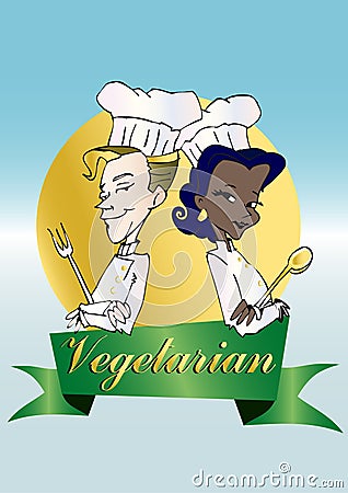 Vegan / vegetarian series Vector Illustration