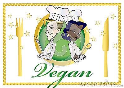 Vegan / vegetarian series Vector Illustration