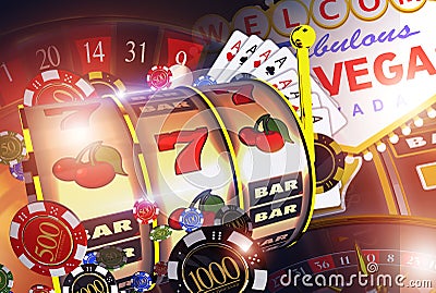 Vegas Casino Games Concept Stock Photo