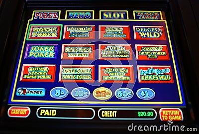 Vegas video poker machine Editorial Stock Photo