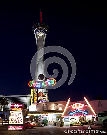 Vegas wedding chapel in Las Vegas , Nevada Editorial Stock Photo