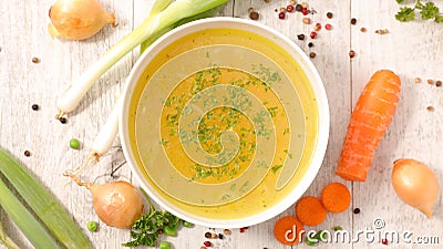 Vegetable broth Stock Photo