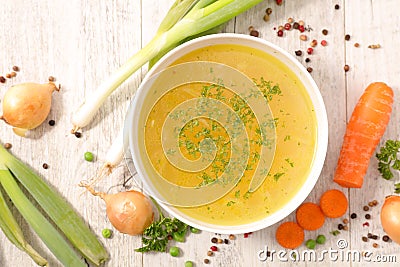 Vegetable broth Stock Photo