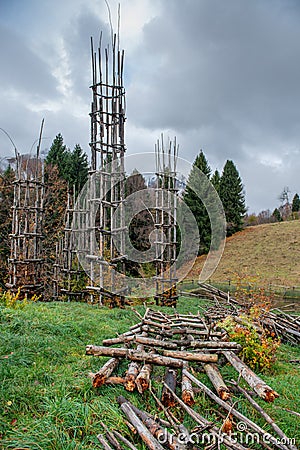 Vegetable cathedral in Oltre il Colle Stock Photo