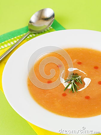 Vegetable cream soup Stock Photo