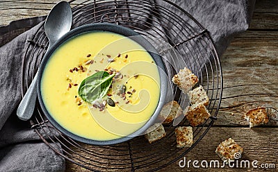 Vegetable cream soup Stock Photo