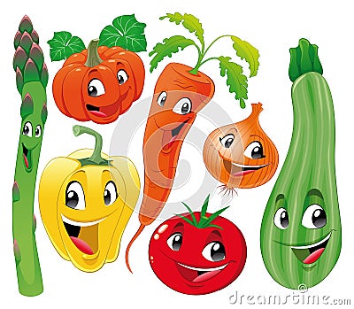 Vegetable family. Vector Illustration