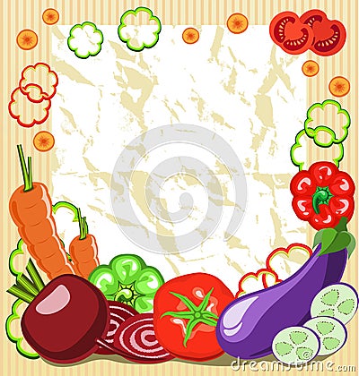 Vegetable frame Vector Illustration