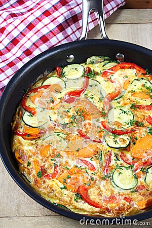 Vegetable Frittata Stock Photo