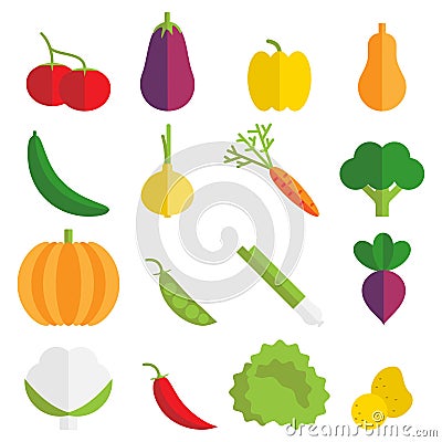 Vegetable icons Vector Illustration