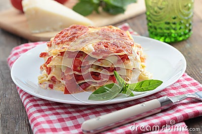 Vegetable lasagna Stock Photo