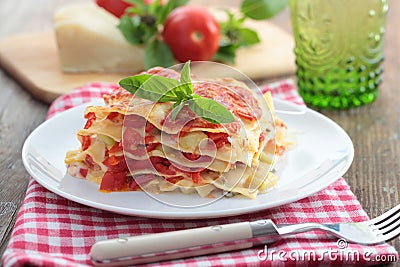 Vegetable lasagna Stock Photo