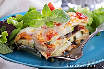 Vegetable lasagna Stock Photo