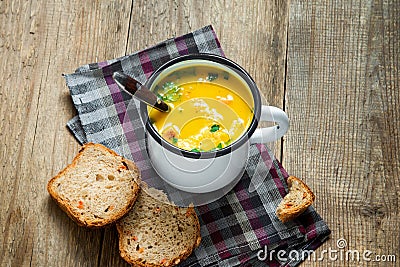 Vegetable and legumes soup Stock Photo