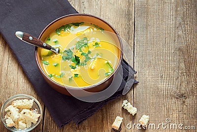 Vegetable and legumes soup Stock Photo