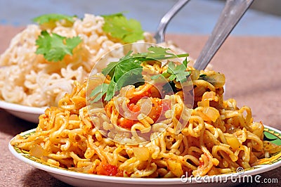 Vegetable noodles Stock Photo