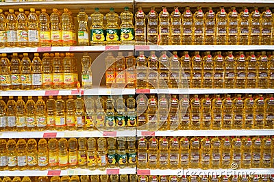 Vegetable oils Editorial Stock Photo