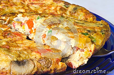 Vegetable omelette Stock Photo