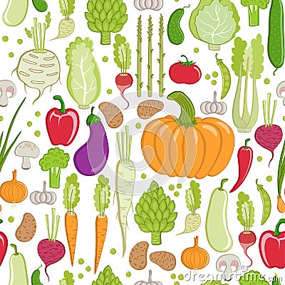Vegetable pattern Vector Illustration