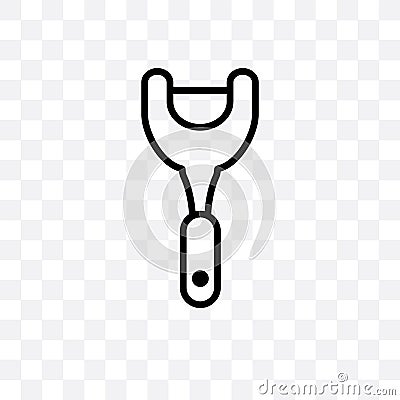 vegetable peeler vector linear icon isolated on transparent background, vegetable peeler transparency concept can be used for web Vector Illustration