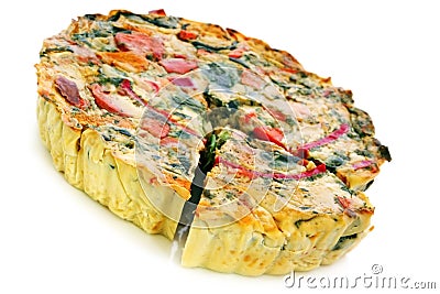 Vegetable Quiche Stock Photo