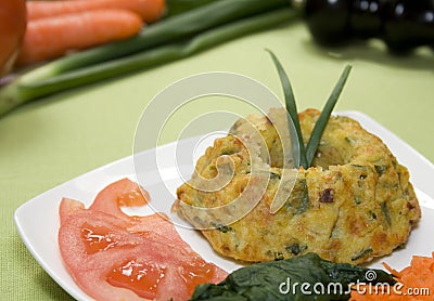 Vegetable quiche Stock Photo