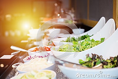 Vegetable salad in the dish. Stock Photo