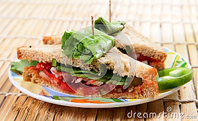 Vegetable sandwitch Stock Photo