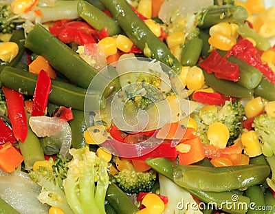 Vegetable saute Stock Photo