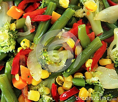 Vegetable saute Stock Photo