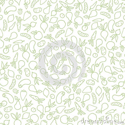 Vegetable seamless pattern. Healthy food ingredient background Stock Photo