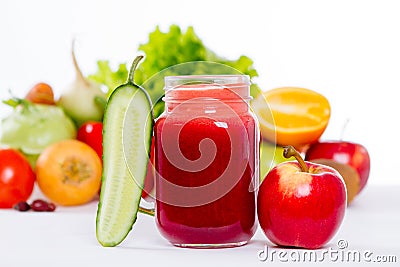 Vegetable smoothie in a glass Stock Photo