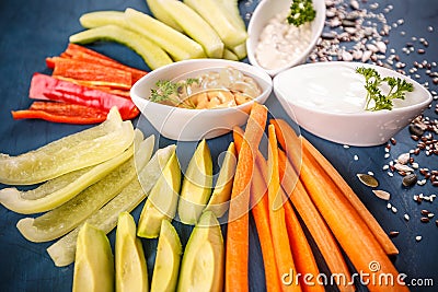 Vegetable snacks Stock Photo