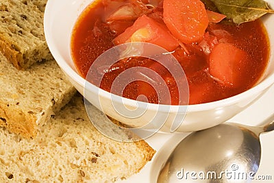 Vegetable soup - borscht Stock Photo