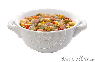 Vegetable Soup Bowl (clipping path) Stock Photo